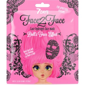 7DAYS FACE-2-FACE Lace Hydrogel Sheet Mask Cocoa Beans 28g