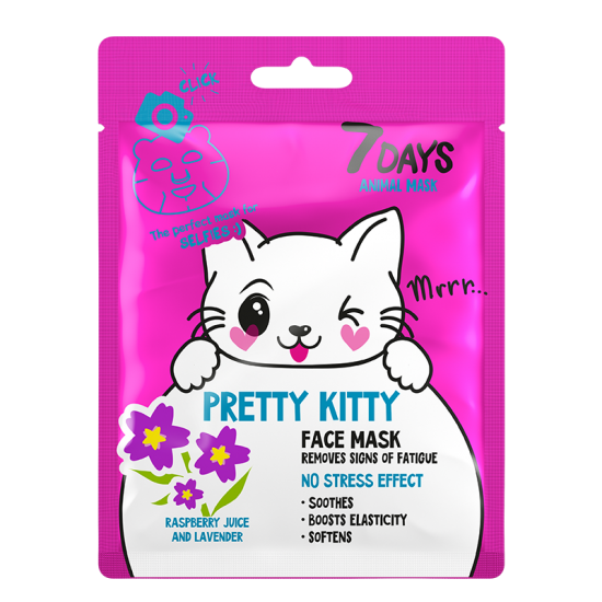 7 DAYS ANIMAL Pretty Kitty Sheet Mask 28g