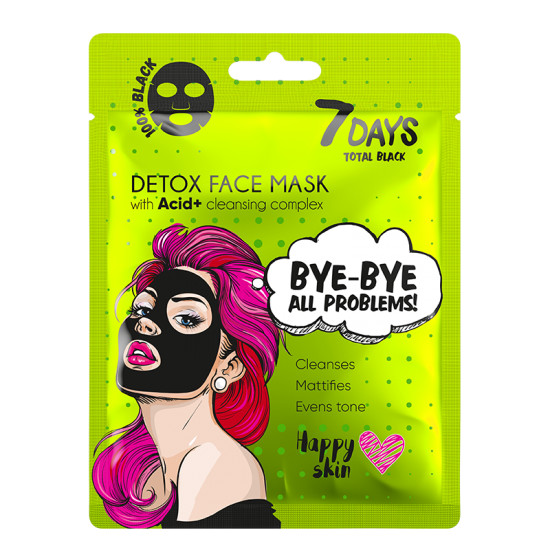 7 DAYS BLACK Bye-Bye, Skin Problems Sheet Mask 25g
