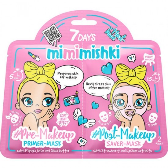 7DAYS MIMIMISHKI PRE & POST MakeUp Pink 25g/25g