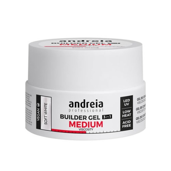 ANDREIA Gel Νυχιών Χτισίματος 3in1 Soft White 22gr