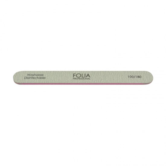 FOLIA COSMETICS Nail File Straight Grey (100/180)
