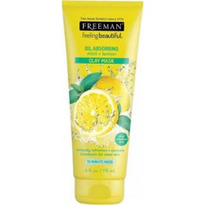 Freeman Oil Absorbing Mint + Lemon Clay Mask 175ml