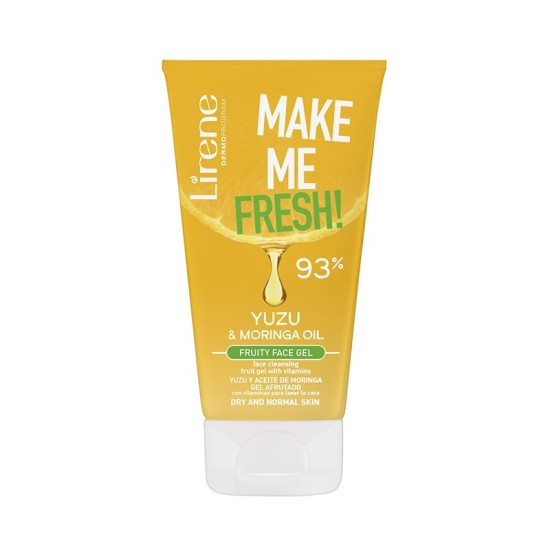 Lirene MAKE ME FRESH Gel Καθαρισμού Προσώπου Yuzu & Moringa Oil 150ml