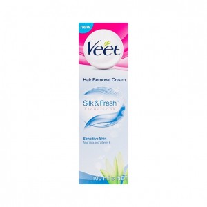 Veet Silk & Fresh Κρέμα Αποτρίχωσης για Ευαίσθητο Δέρμα με Αλόη και Βιταμίνη Ε 100ml