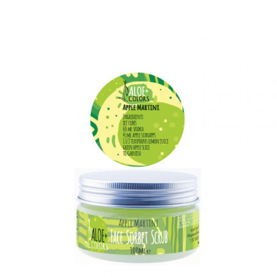 Aloe+Colors Apple Martini Scrub Προσώπου Sorbet 100ml