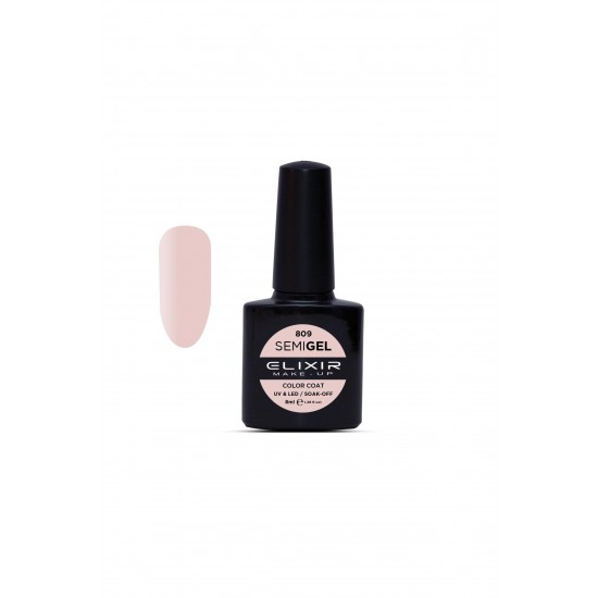 Elixir Semi Gel Ημιμόνιμο Βερνίκι 809  (French Manicure Pink) 8ml