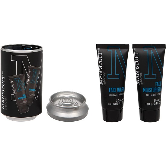 Technic Man’ Stuff Mens Face Wash & Moisturiser In Beer Can Gift Set